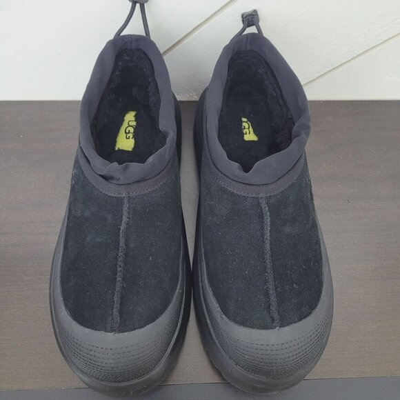 NEW UGG Mens 10 Tasman Weather Hybrid Shoes Black Suede & Rubber Slip-On /12CT - Picture 3 of 9